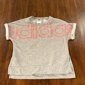 Adidas girls short sleeve sweatshirt‎ size small 7/8